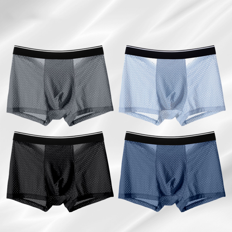 8pcs/Lot Men's Panties Ice Sil - Boxer Shorts Modal ulasan dan harga