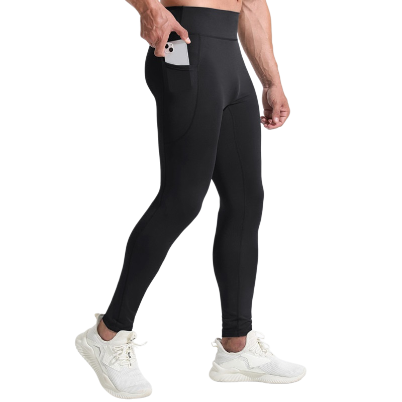 Men High Waist Compression Lon - Compression Long Pant ulasan dan harga