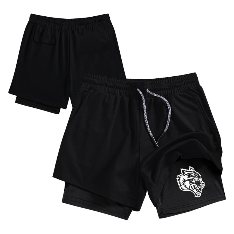 Streetwear Men's Double Layer  - Compression Shorts Athletes ulasan dan harga