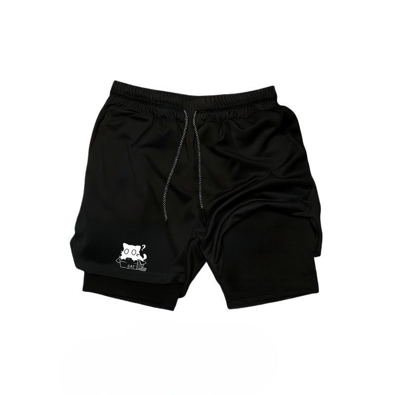 Quick Drying Breathable 2-in-1 - Compression Shorts Athletes ulasan dan harga