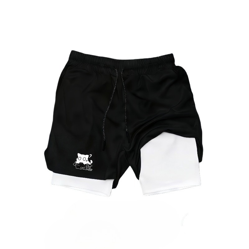 Quick Drying Breathable 2-in-1 - Compression Shorts Athletes ulasan dan harga