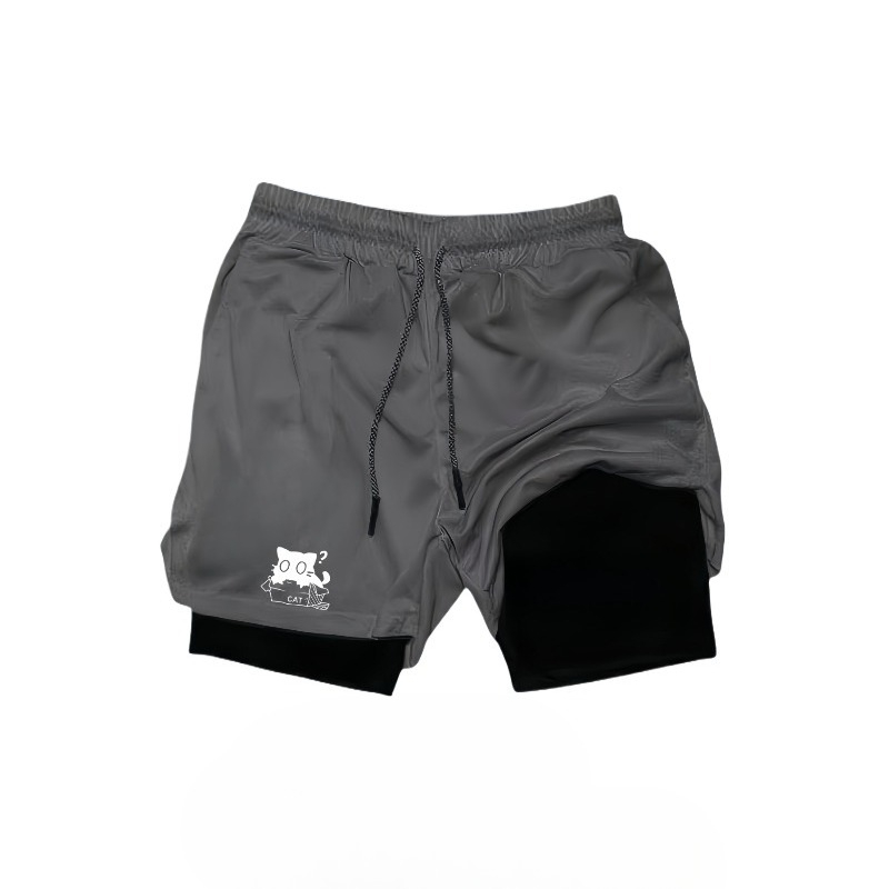 Quick Drying Breathable 2-in-1 - Compression Shorts Athletes ulasan dan harga