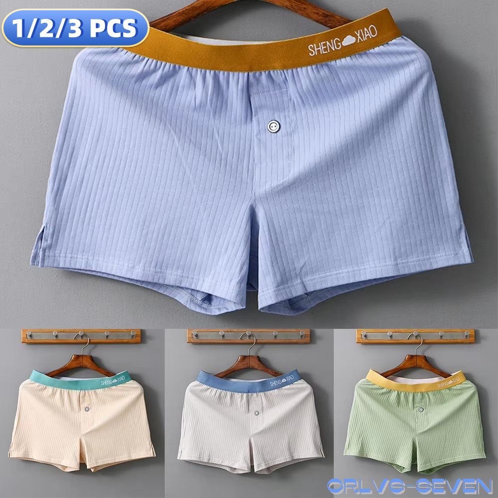 1/2/3 PCS Men's Panties Cotton - Trunk Breathable Men ulasan dan harga