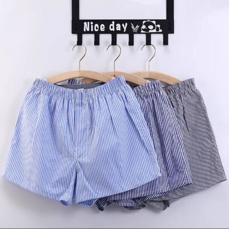 3 pc/lot M-3XL Classic Plaid M - Boxer Brief Pack Cotton ulasan dan harga