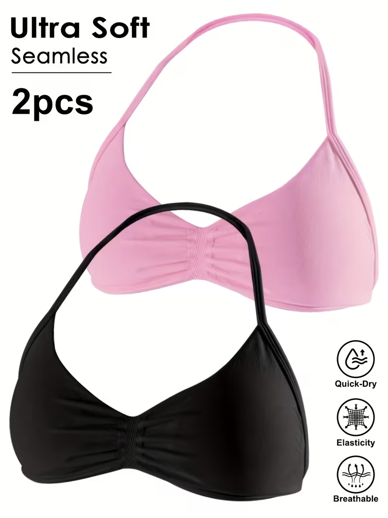 2pcs Seamless Sexy Open Back G - Suspender Tank Top ulasan dan harga