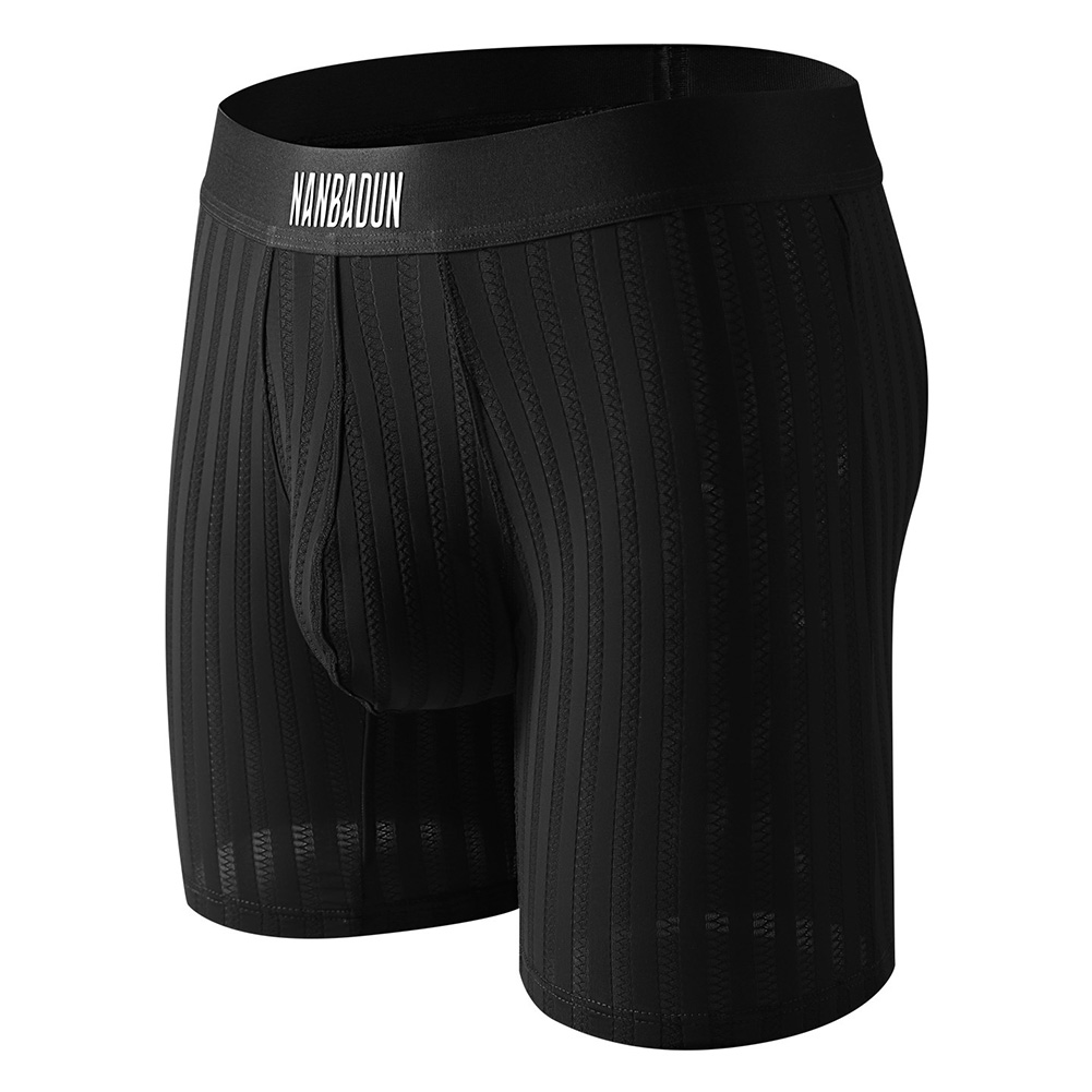 Men Ice Silk Long Leg Shorts B - Long Leg Trunk Men ulasan dan harga